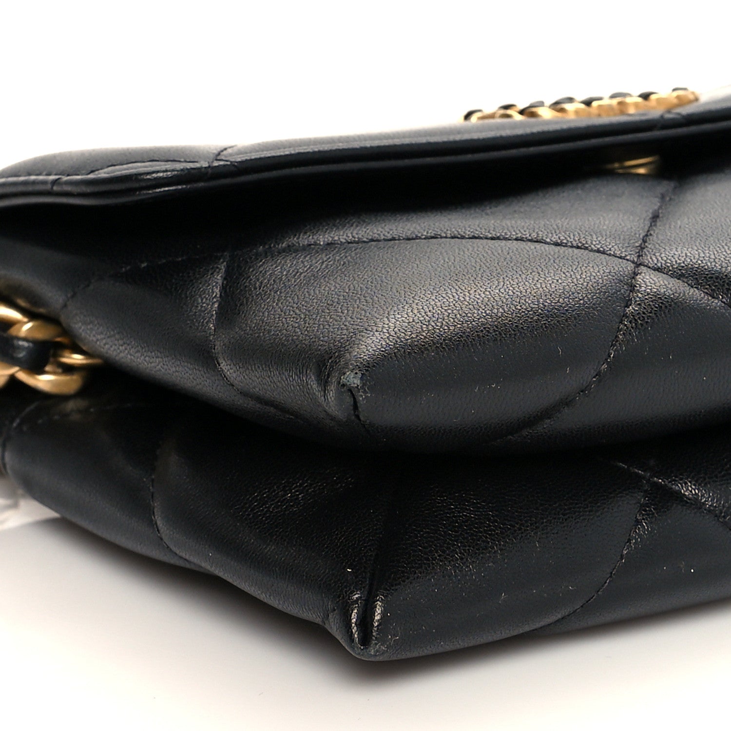 Chanel Lambskin Quilted Chanel 19 Flap Clutch Black 10 of 12