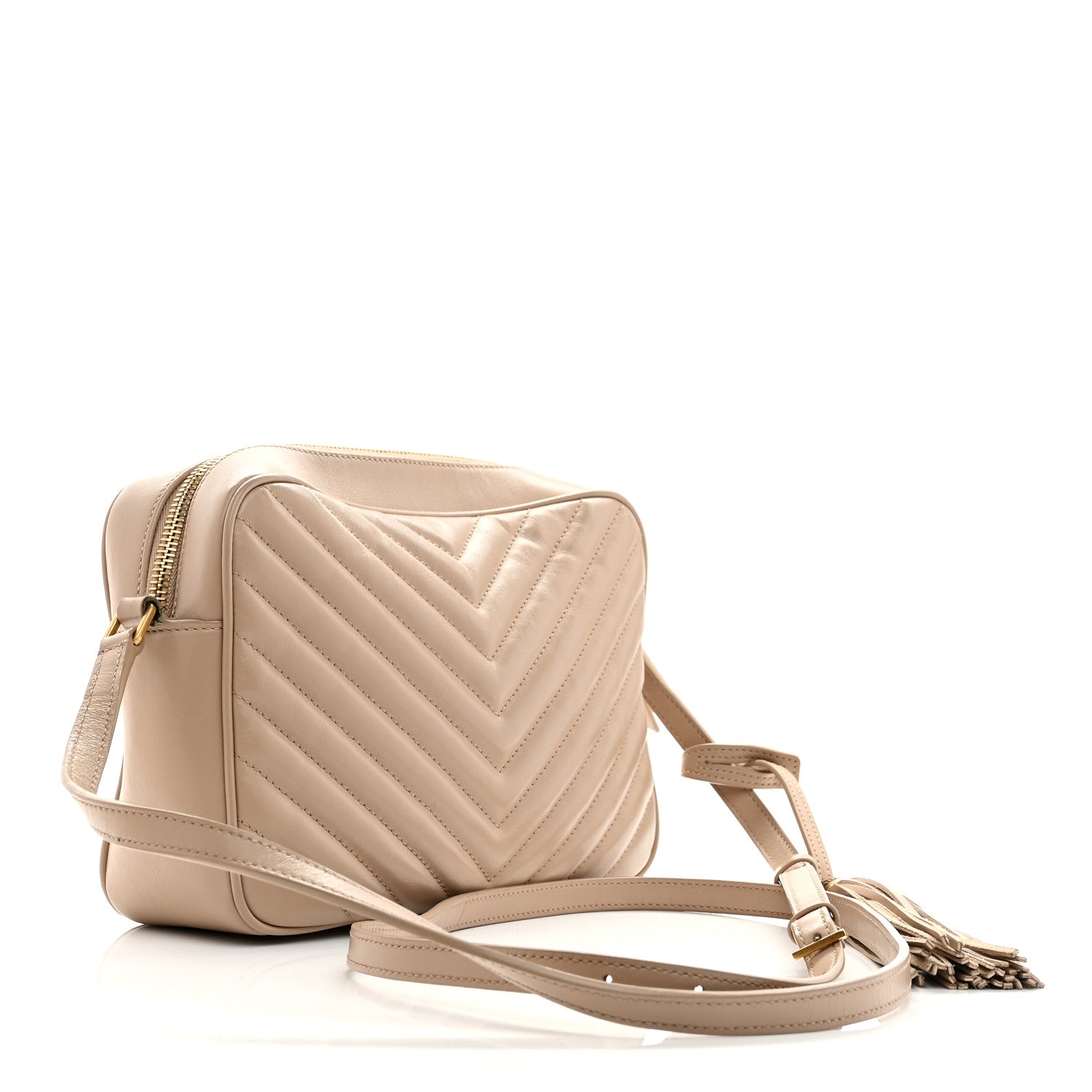 Saint Laurent Calfskin Matelasse Monogram Lou Camera Bag Nude Powder 3 of 10