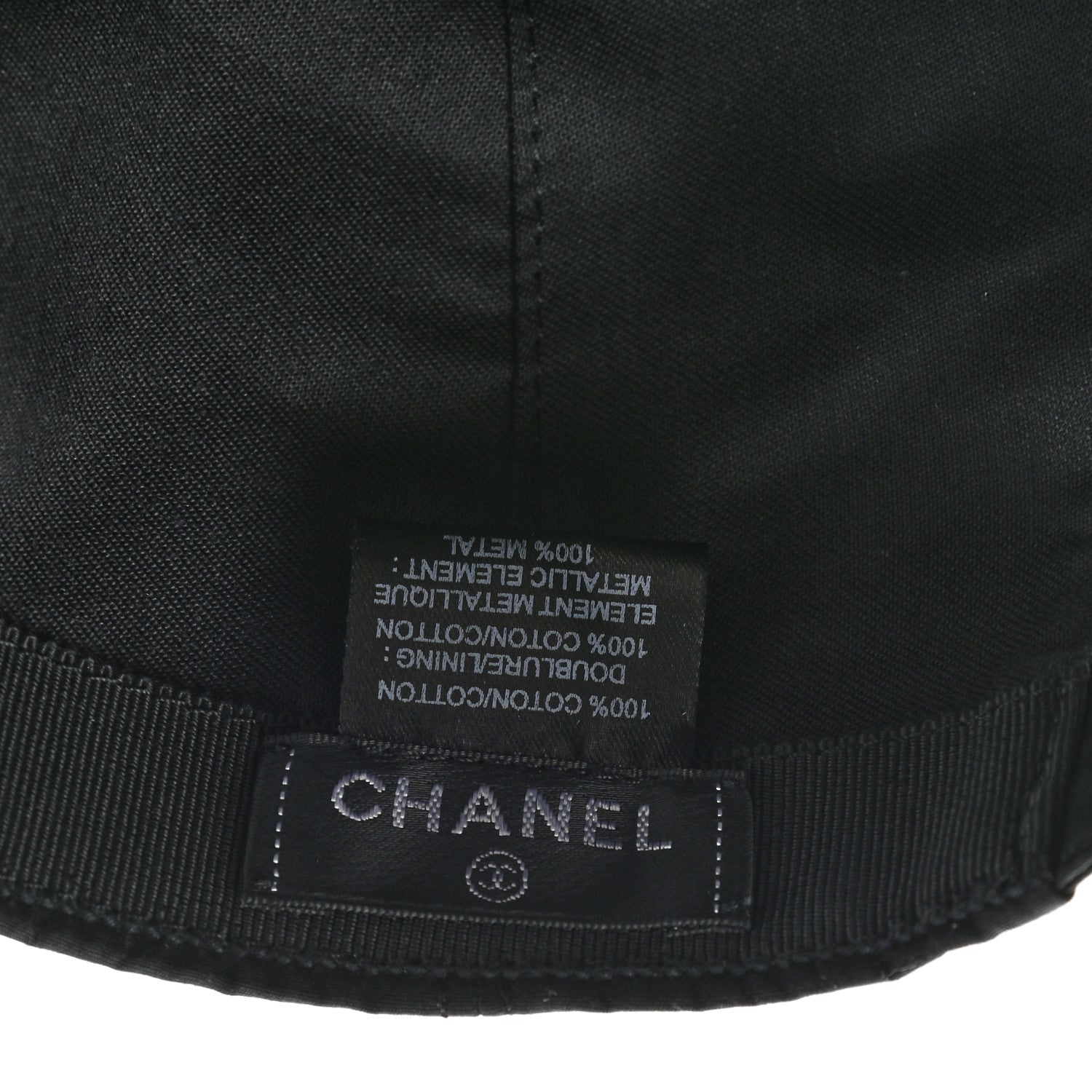 Chanel Cotton CC Cap Hat Black 8 of 8