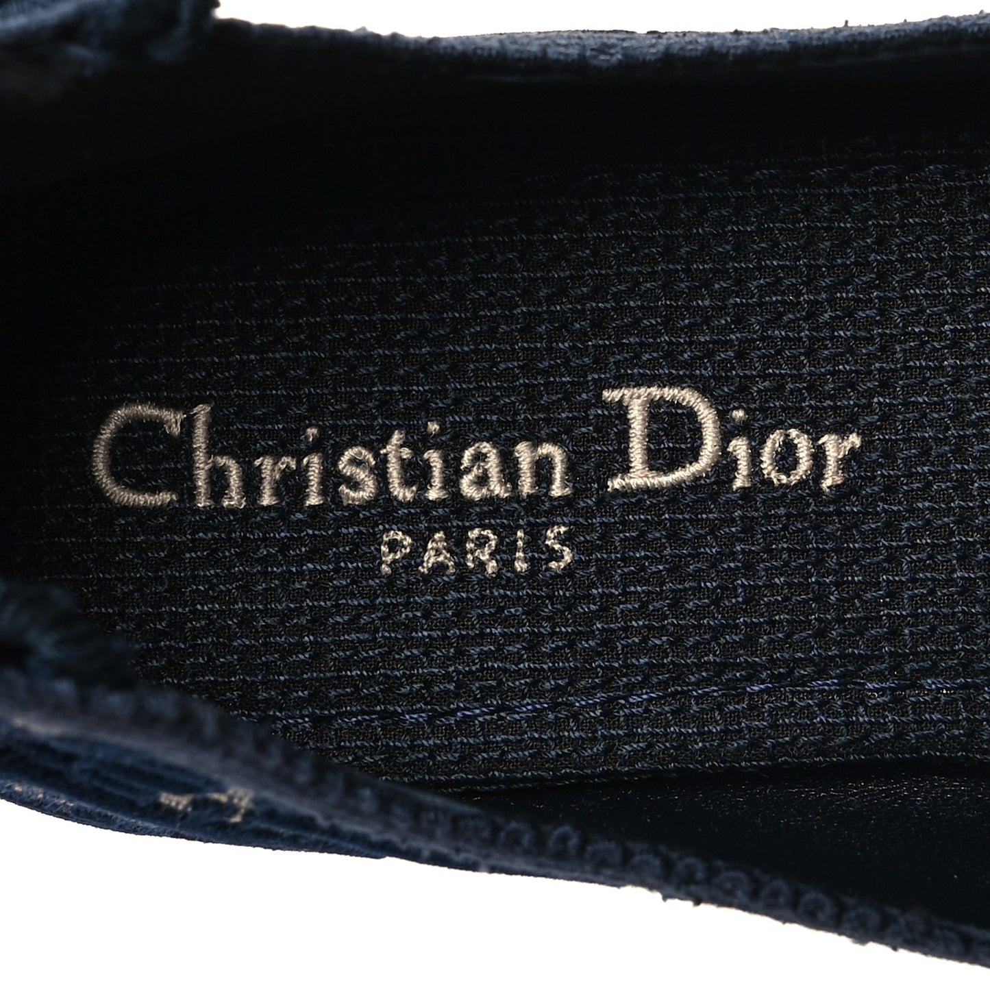Velvet Oblique Poeme Laced Ballerina Flats 36.5 Blue