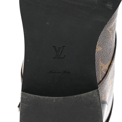 Louis Vuitton Calfskin Monogram Wonderland Flat Ranger Boots 41 Black 8 of 17