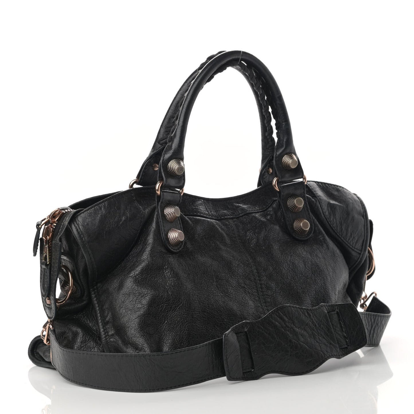 Agneau Giant 21 Rose Gold Hardware Part Time Black