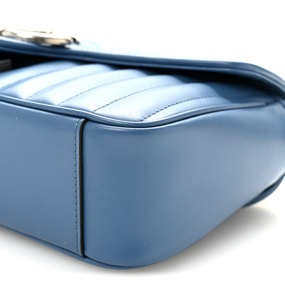 Gucci Calfskin Matelasse Aria Small GG Marmont Shoulder Bag  Clear Blue 10 of 10