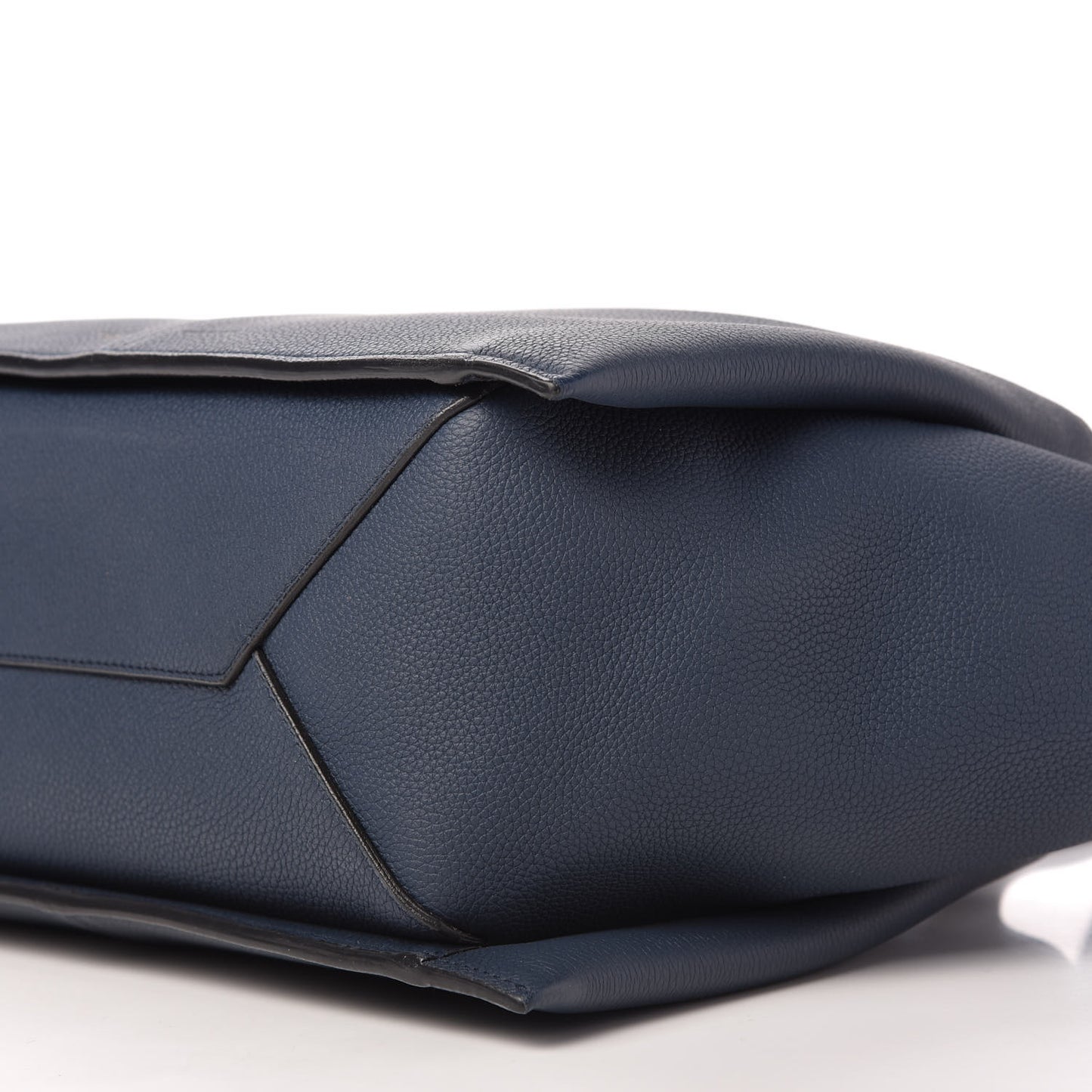Baby Grained Calfskin Small Tri-Fold Bag Steel Blue