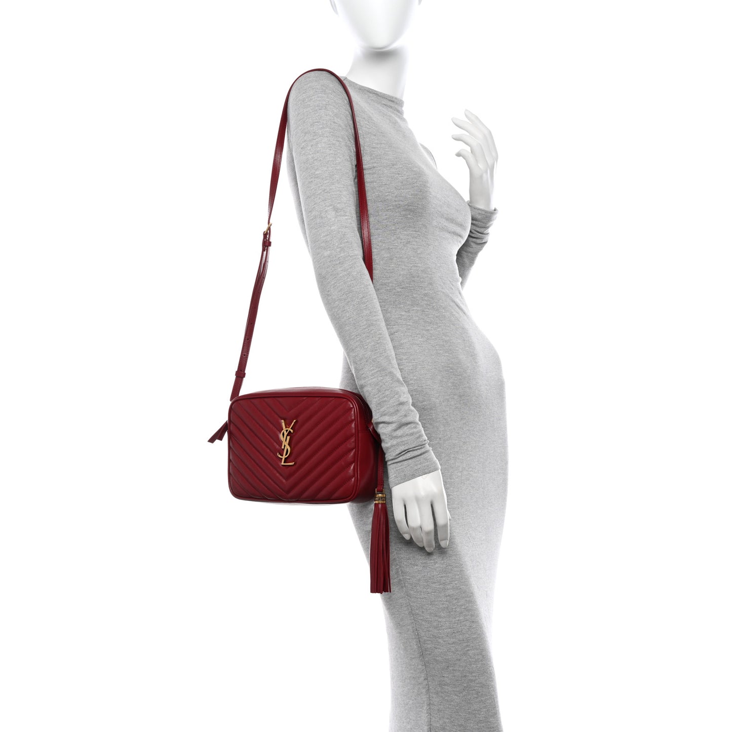 Calfskin Matelasse Monogram Lou Camera Bag Opyum Red