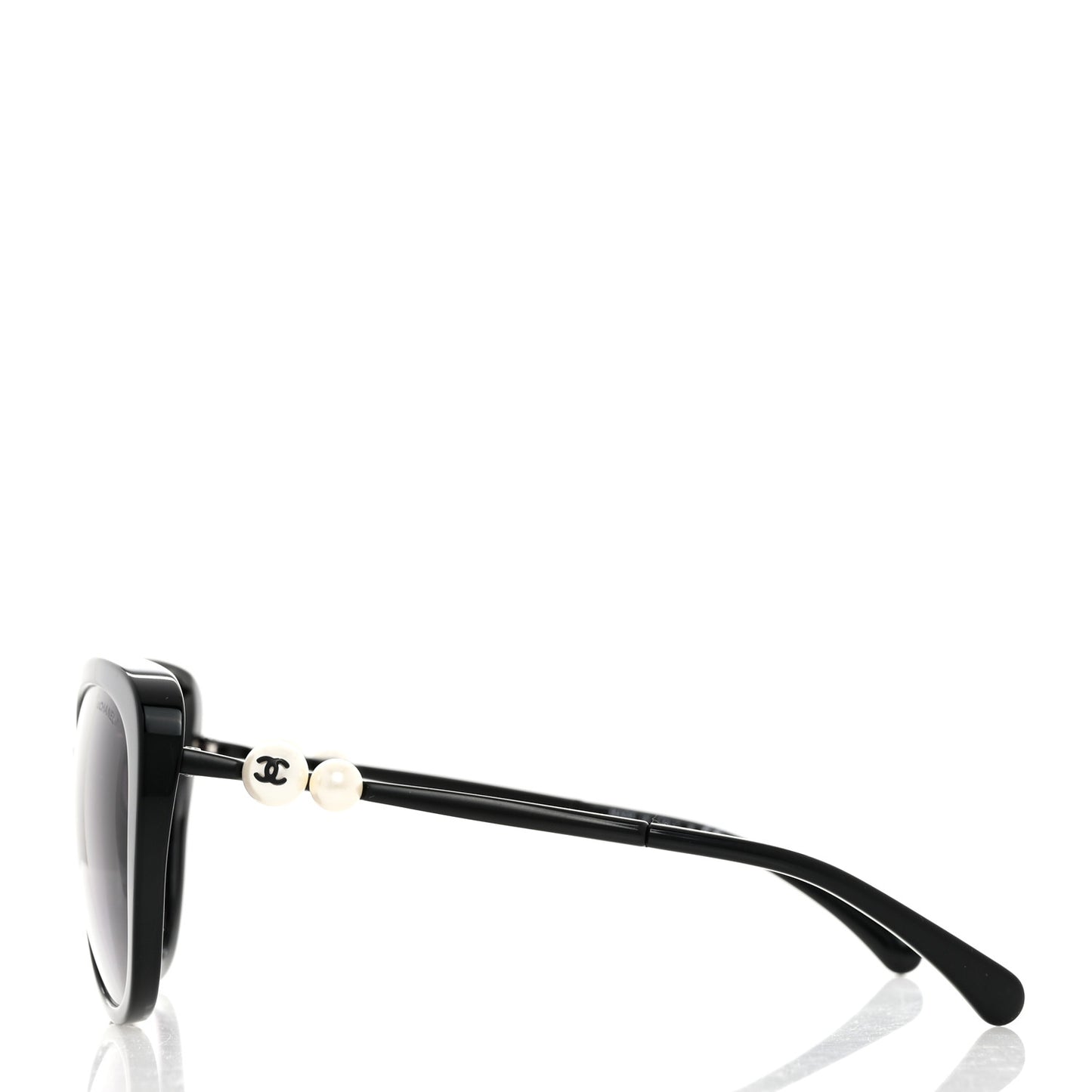 Acetate Pearl Polarized Winter Butterfly Sunglasses 5338-H-A Black