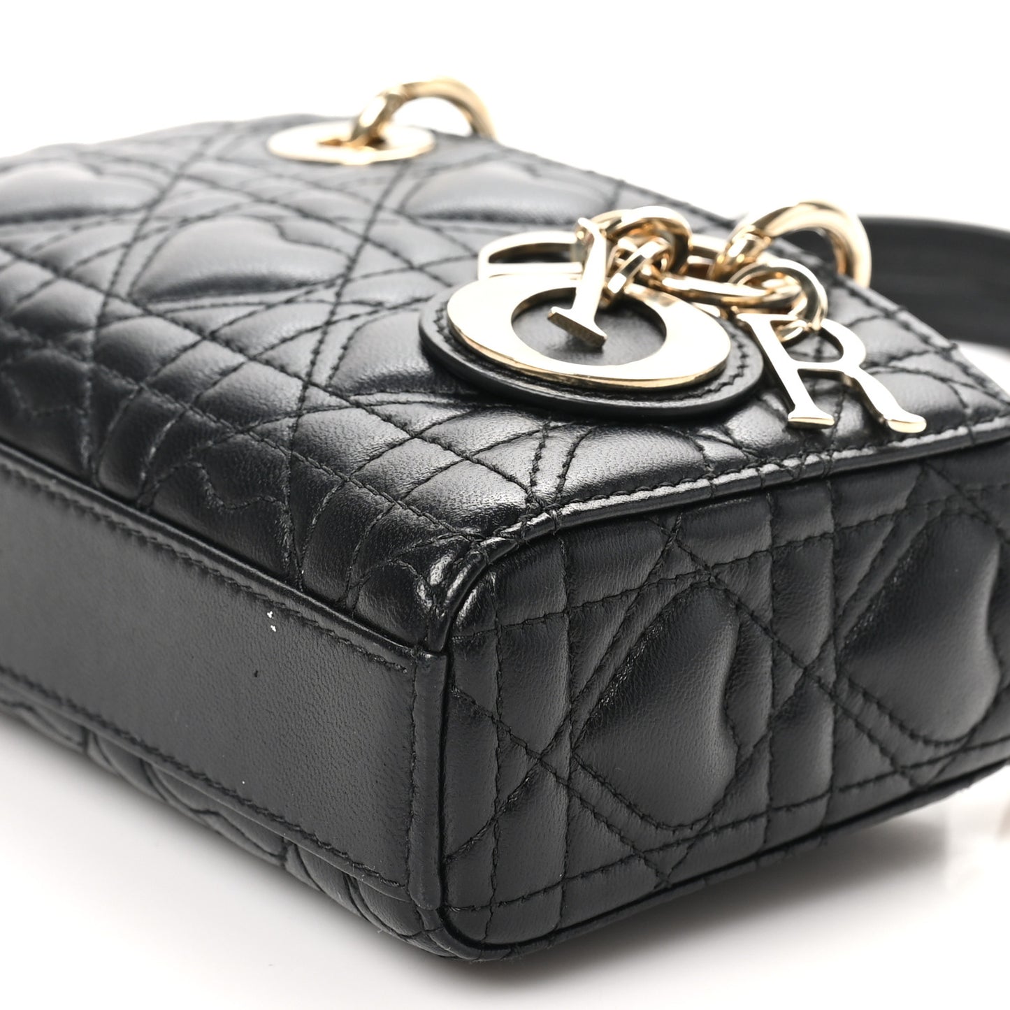 Lambskin Cannage Dioramour Micro Lady D-Joy Black