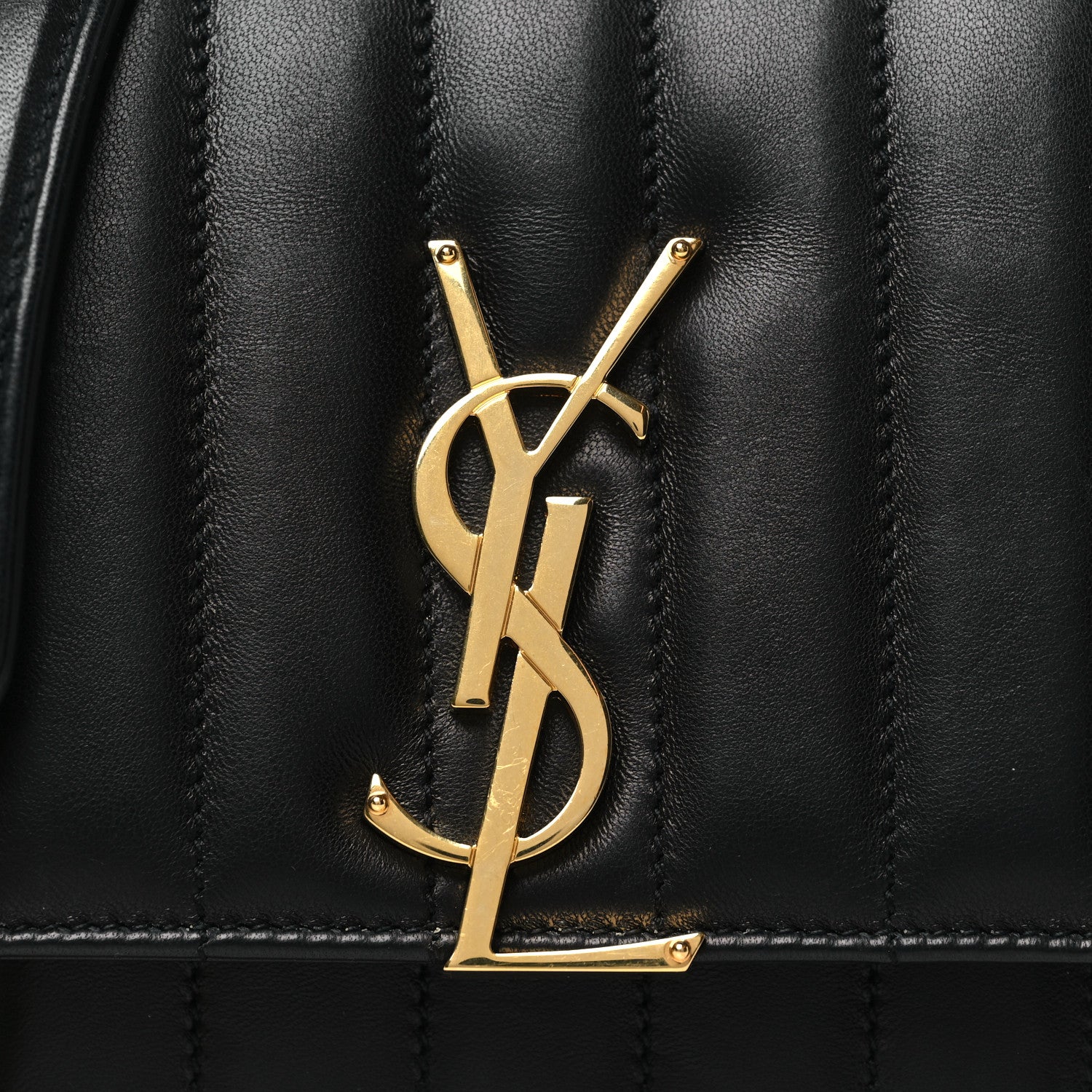 Saint Laurent Lambskin Matelasse Monogram Small Vicky Chain Bag Black 8 of 10