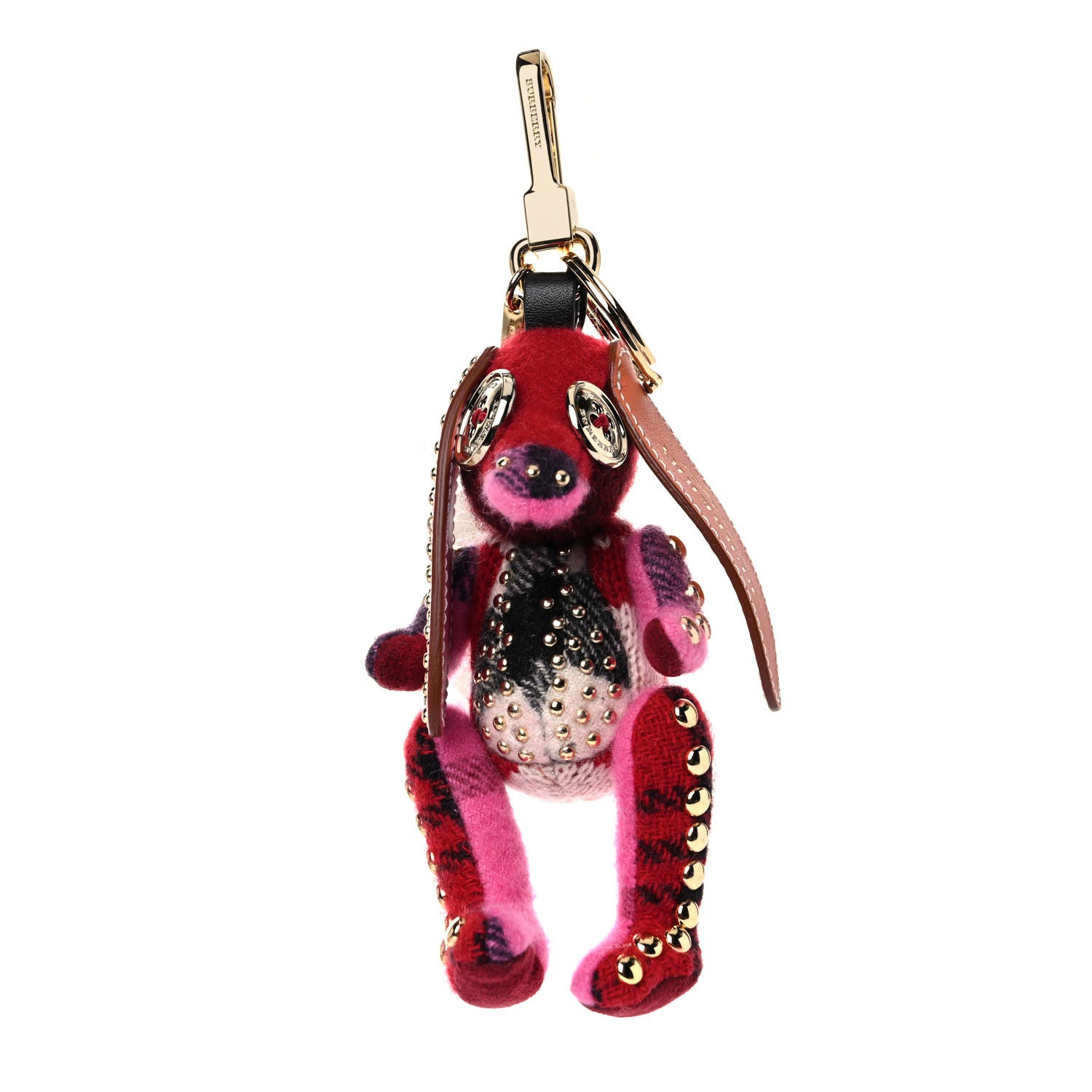 Burberry Cotton Graffiti Print Vera The Hare Bag Charm Pink Multi 1 of 4
