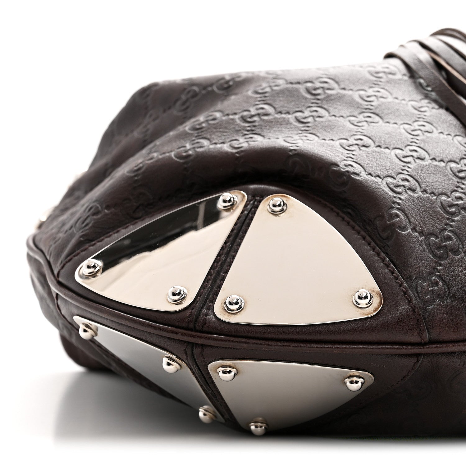 Gucci Guccissima Large Indy Top Handle Hobo Dark Brown 9 of 10