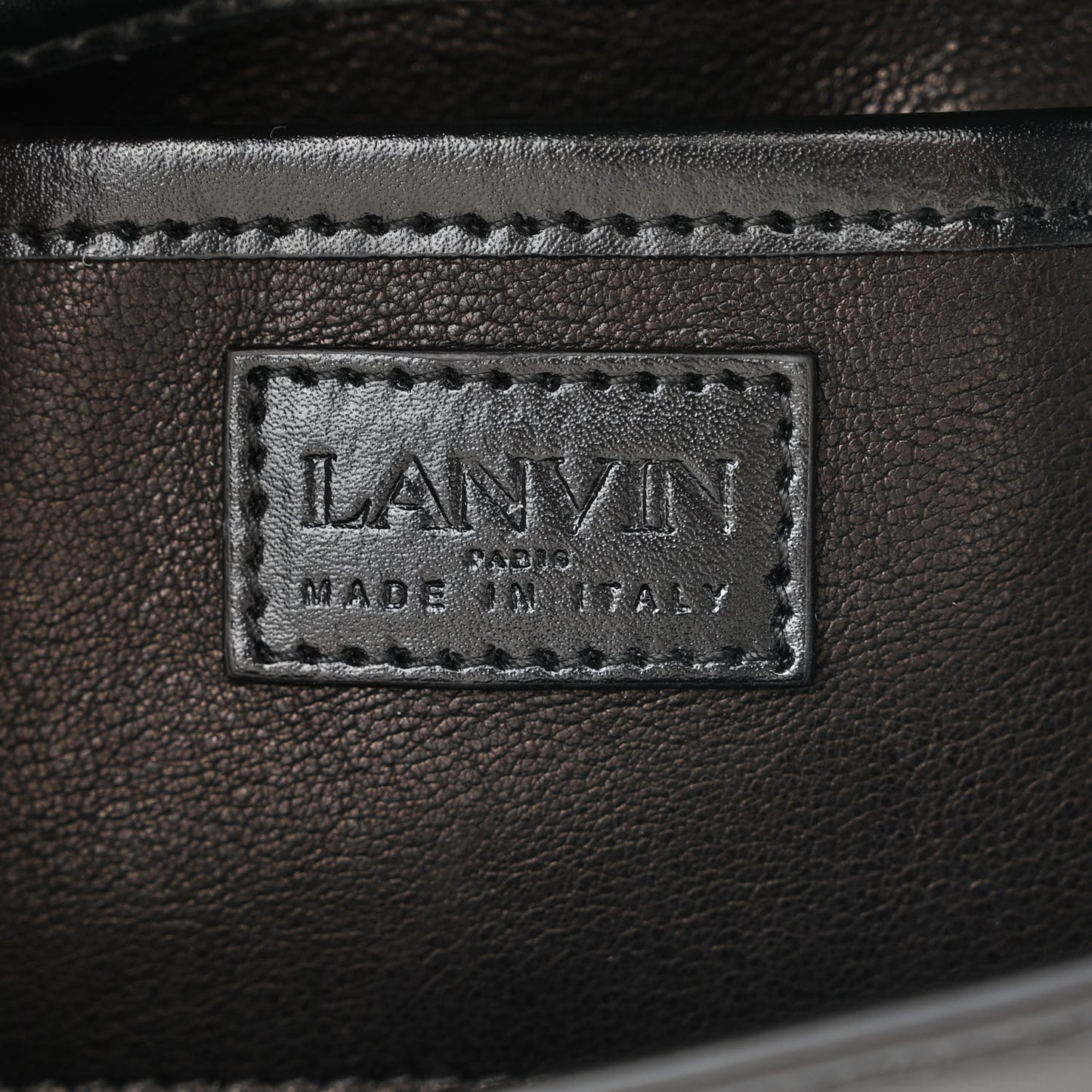 Shiny Calfskin Nano Pencil Bag Black