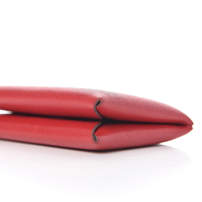 Hermes Epsom Calvi Card Case Rouge Casaque 8 of 13