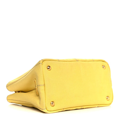 Prada Canvas Canapa Small Logo Tote Yellow 3 of 15