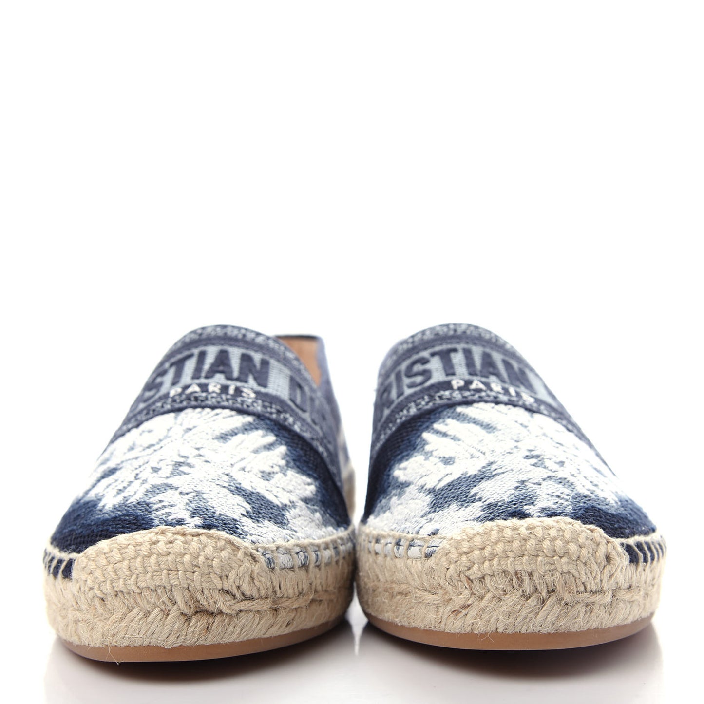 Canvas Tie and Dior Embroidered Granville 15mm Espadrilles 40 Denim