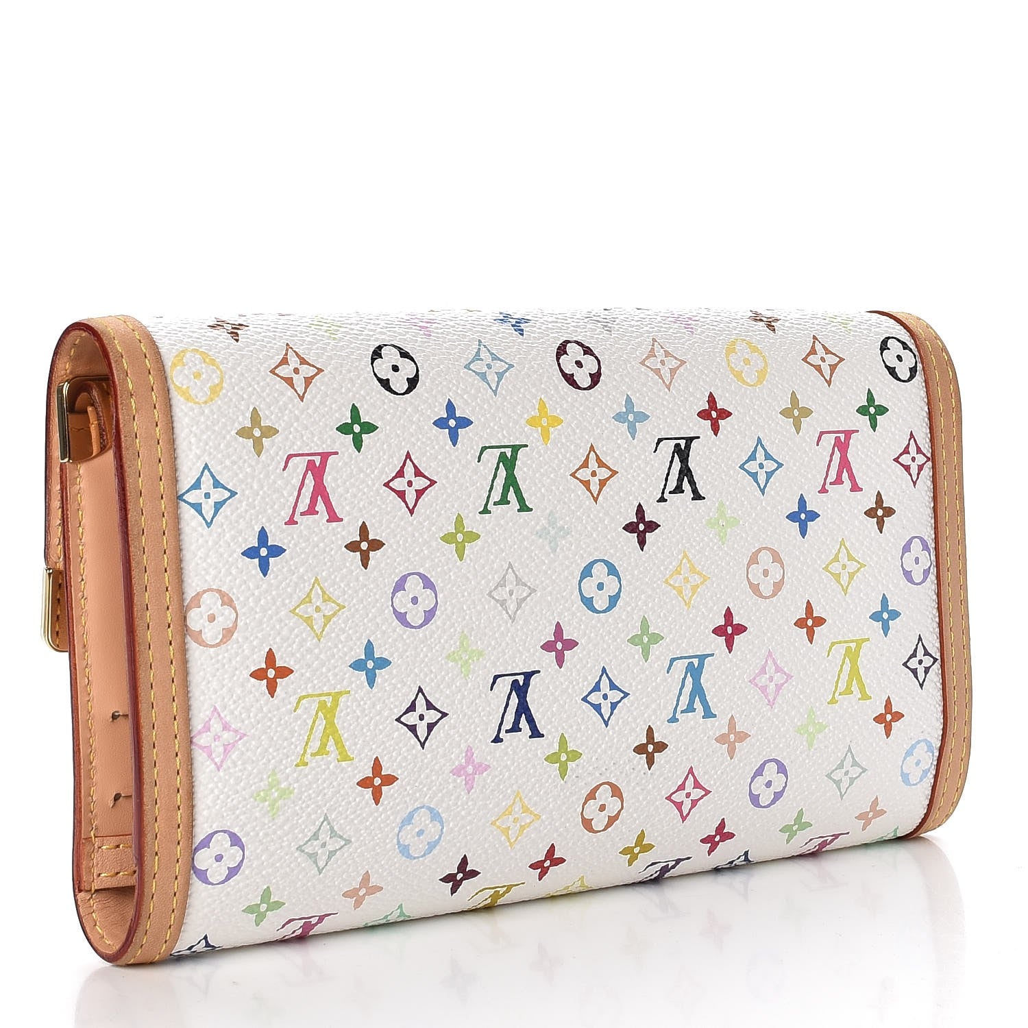 Louis Vuitton Monogram Multicolor Porte Tresor International Wallet White 3 of 6