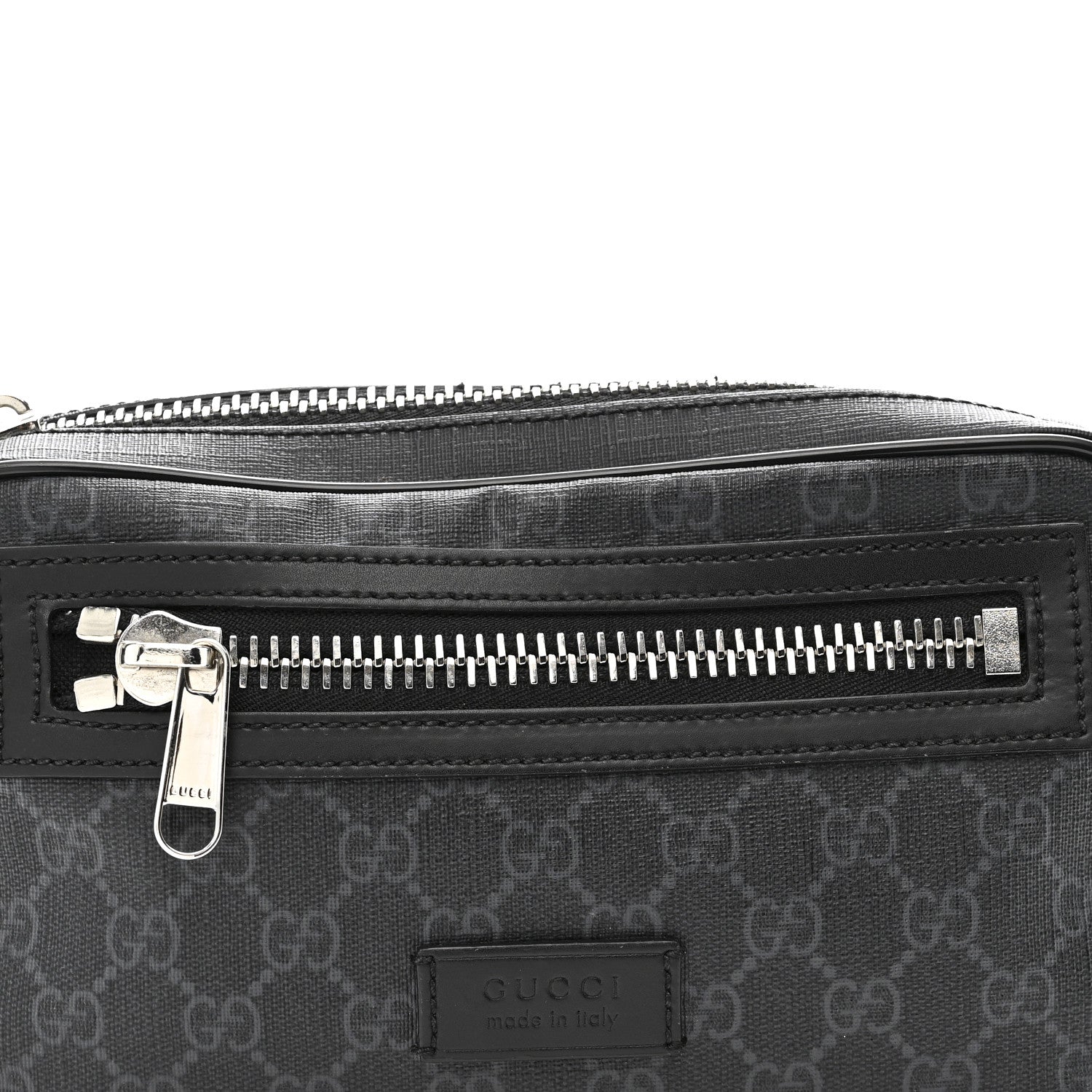 Gucci Soft GG Supreme Monogram Web Belt Bag Black Grey 8 of 10