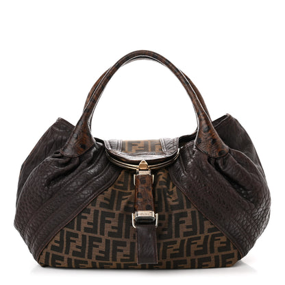 Fendi Zucca Nappa Nuvolata Vitello Tortuga Spy Tobacco Moro 1 of 10