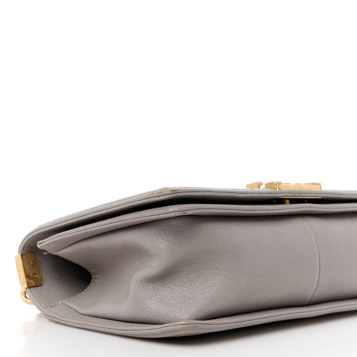 Caviar Quilted Medium Boy Flap Grey
