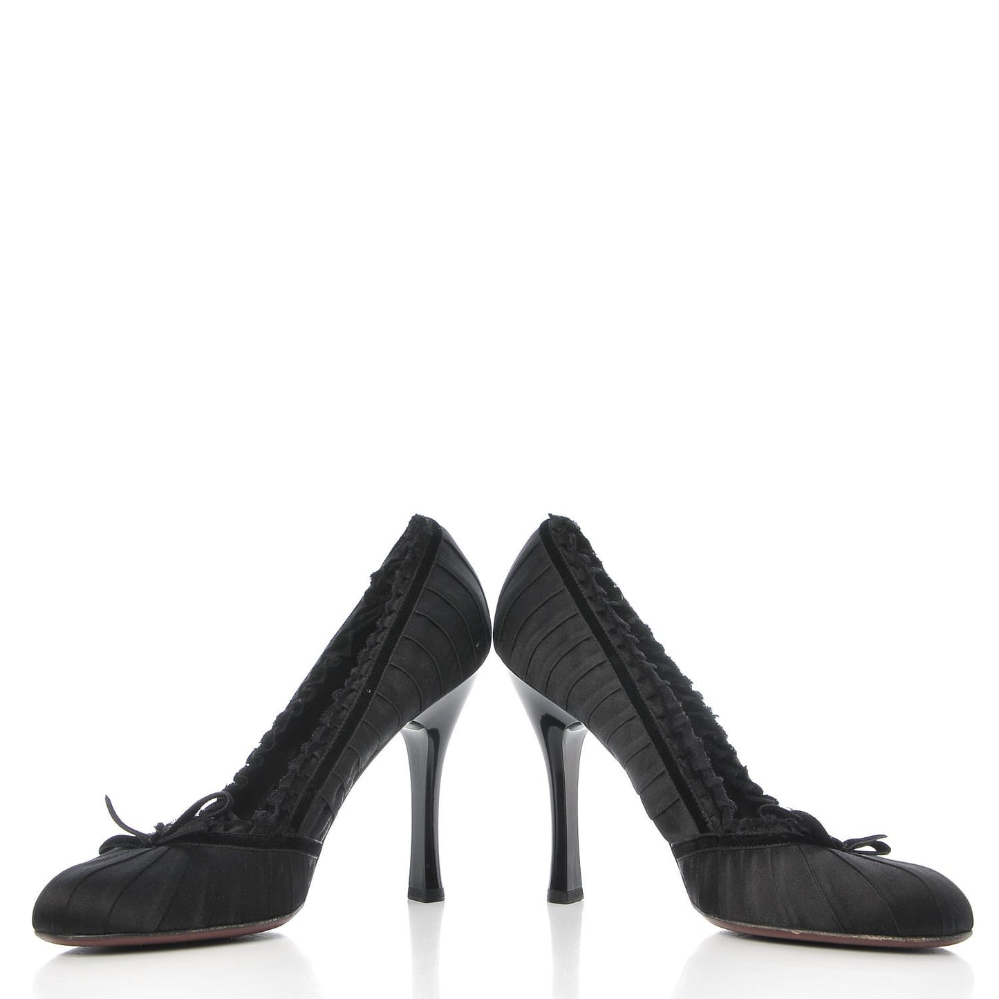 Satin Balmoral Pumps 40 Black