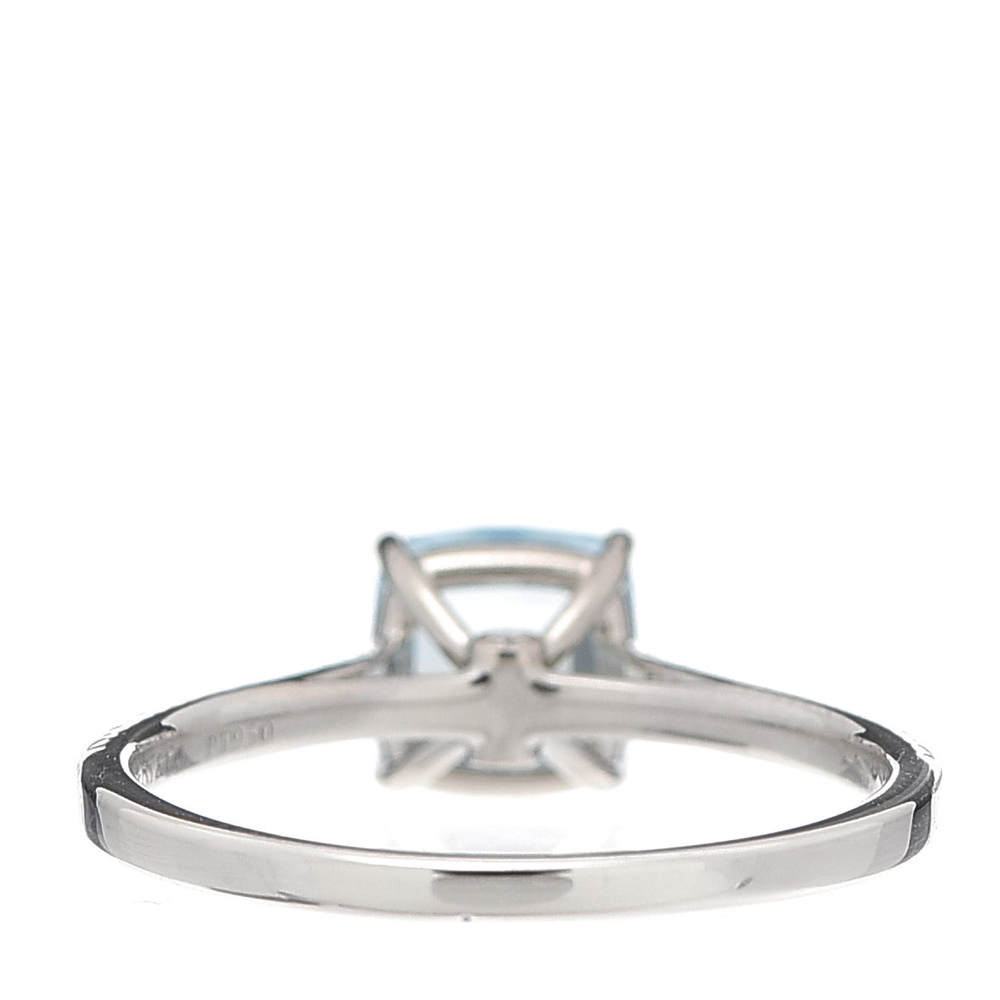 Platinum Diamond Aquamarine 1.00ct Legacy Ring 54 7