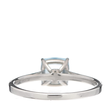 Tiffany Platinum Diamond Aquamarine 1.00ct Legacy Ring 54 7 4 of 6