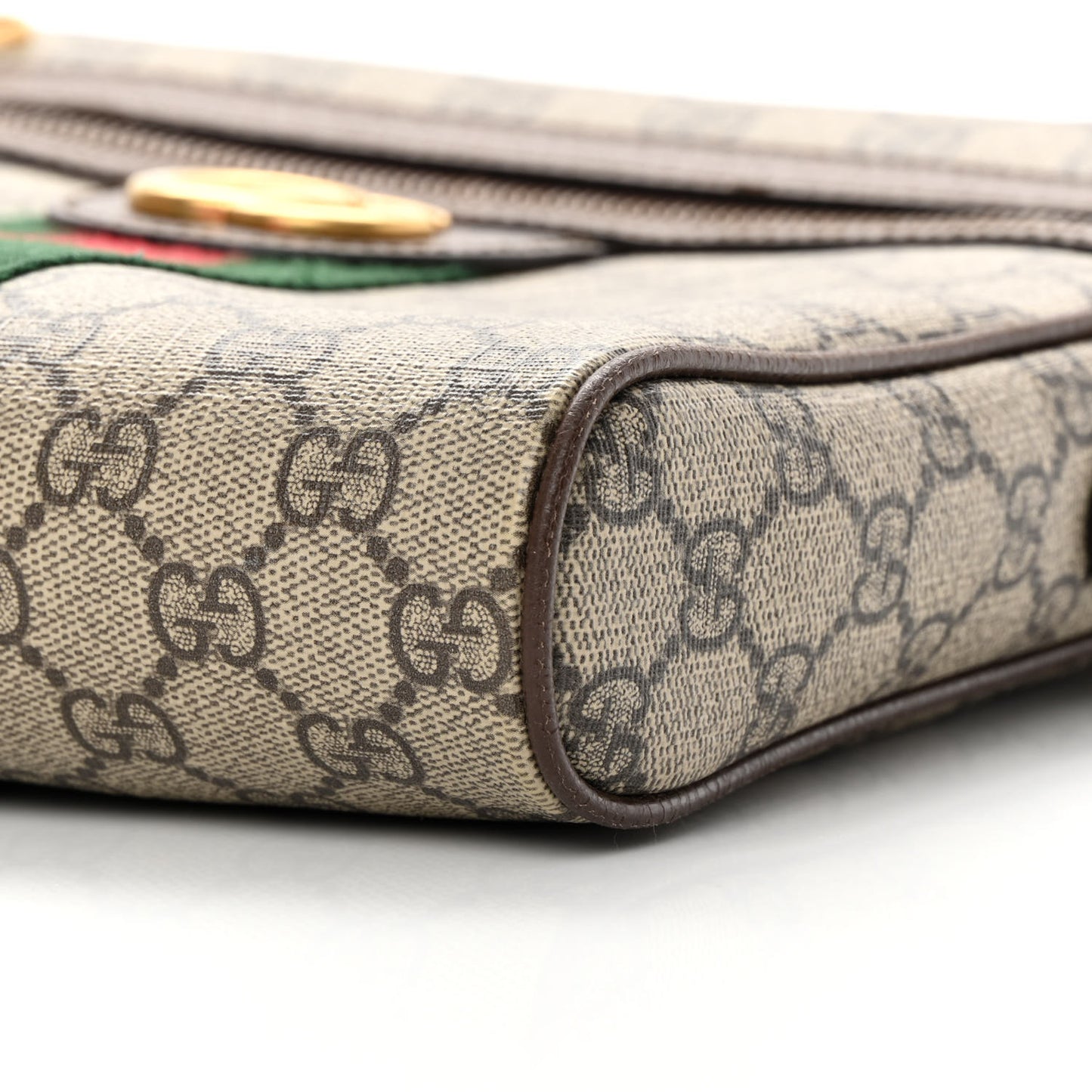 GG Supreme Monogram Web Small Ophidia Messenger Bag Brown