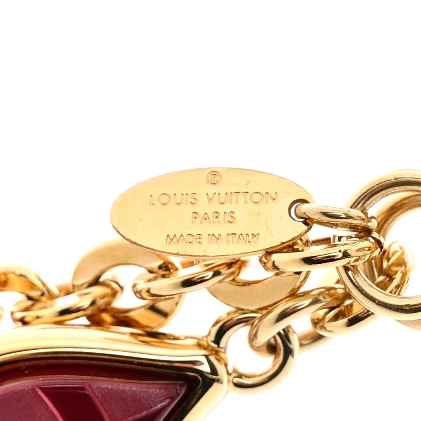 Metal Resin Mosaique Bag Charm Rouge Fauviste