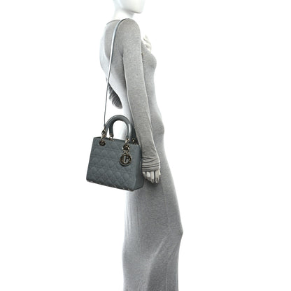 Christian Dior Patent Cannage Medium Lady Dior Grey 2 of 13