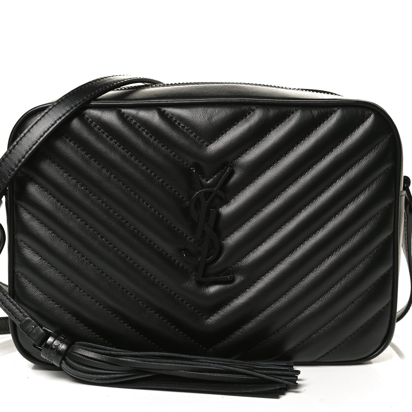 Calfskin Matelasse Monogram Lou Camera Bag Black