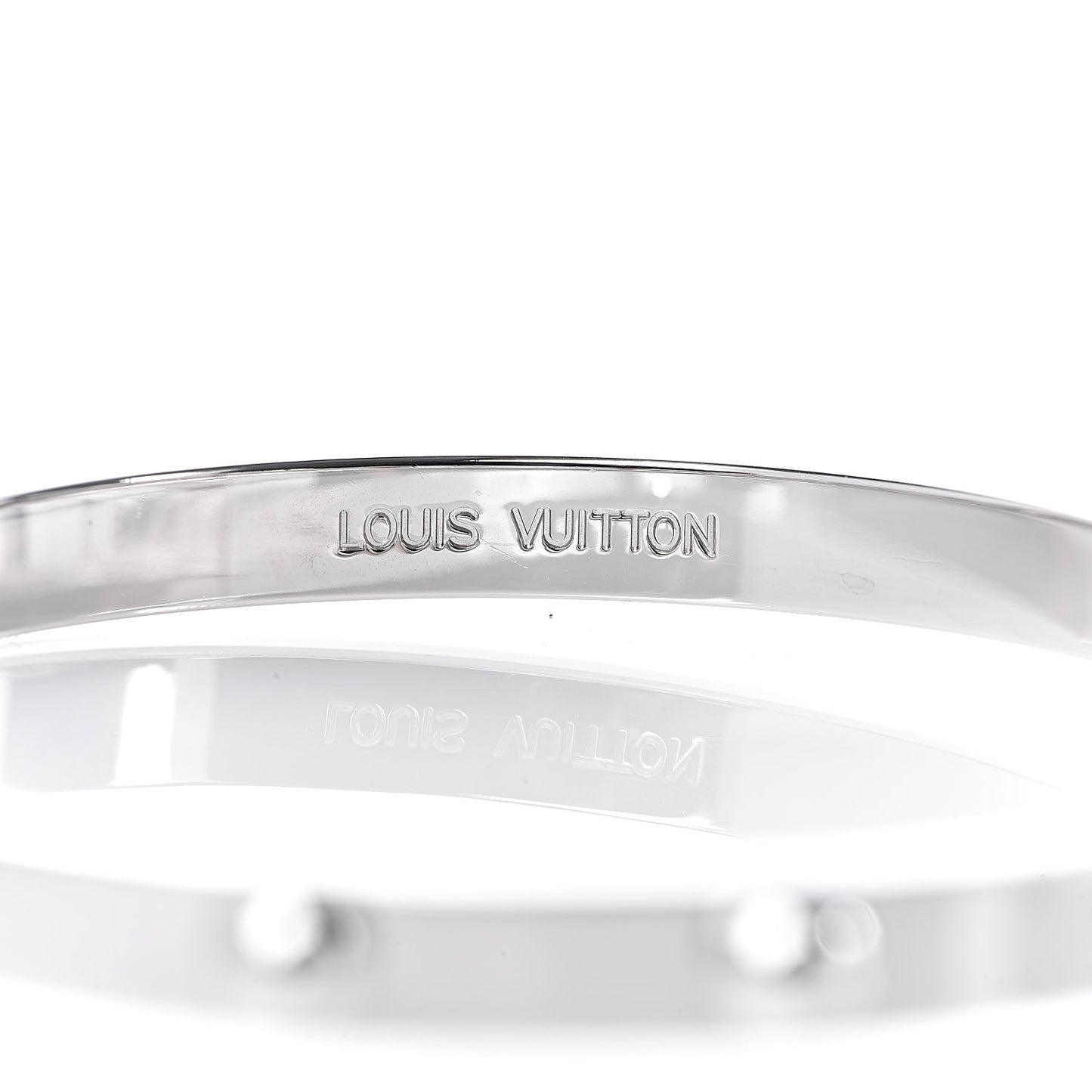 18K White Gold Diamond Clous Bracelet 17