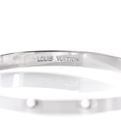 Louis Vuitton 18K White Gold Diamond Clous Bracelet 17 4 of 7