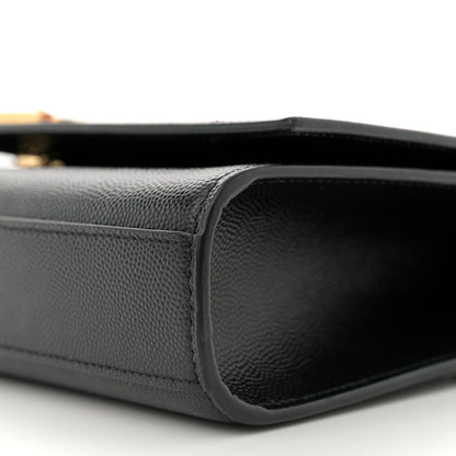 Saint Laurent Grain De Poudre Medium Classic Monogram Kate Satchel Black 10 of 10