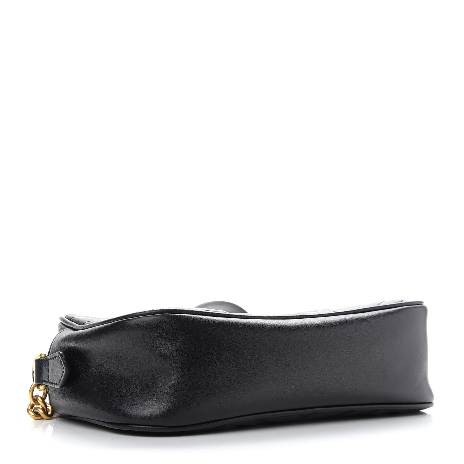 Gucci Calfskin Matelasse Small GG Marmont Chain Shoulder Bag Black 4 of 12