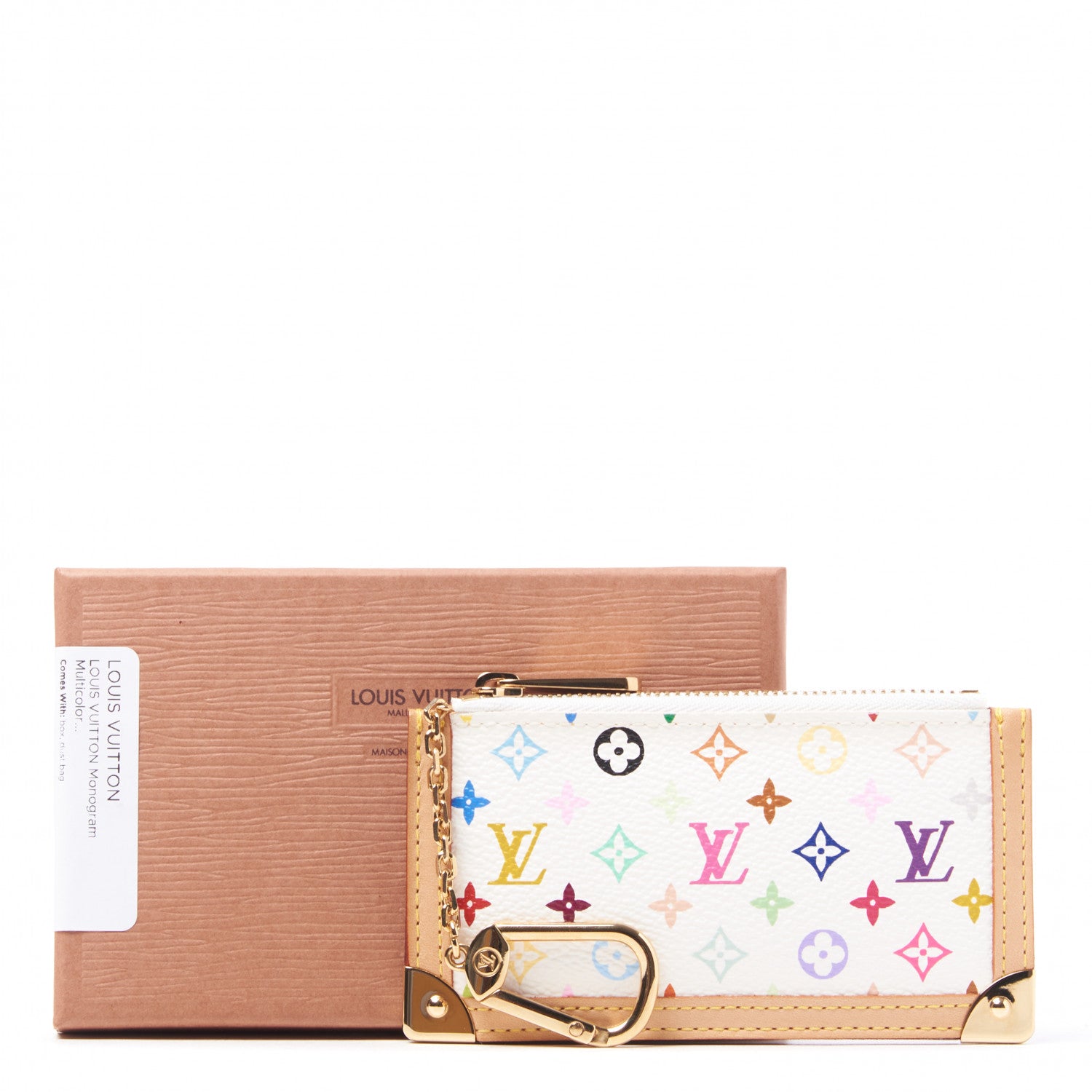 Louis Vuitton Monogram Multicolor Key Pouch White 7 of 7