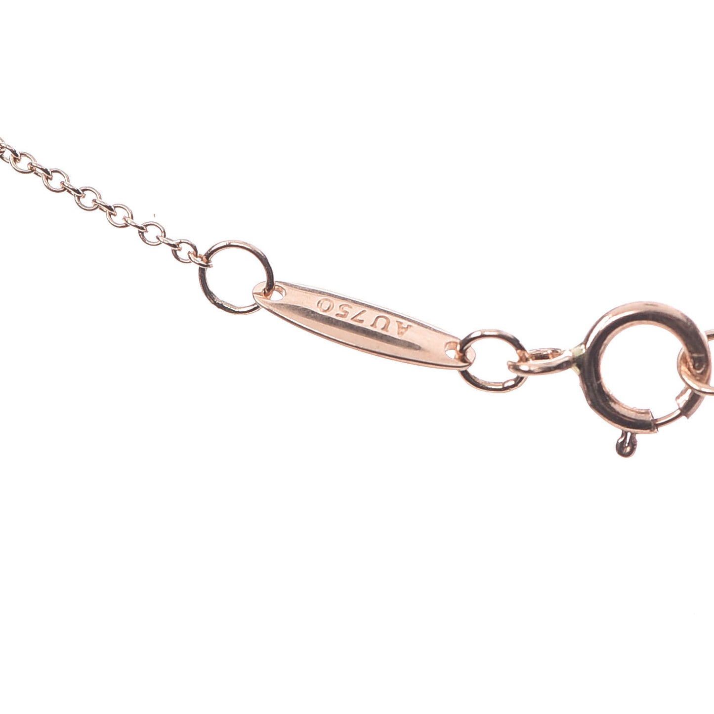18K Rose Gold 7mm Elsa Peretti Open Heart Pendant Necklace