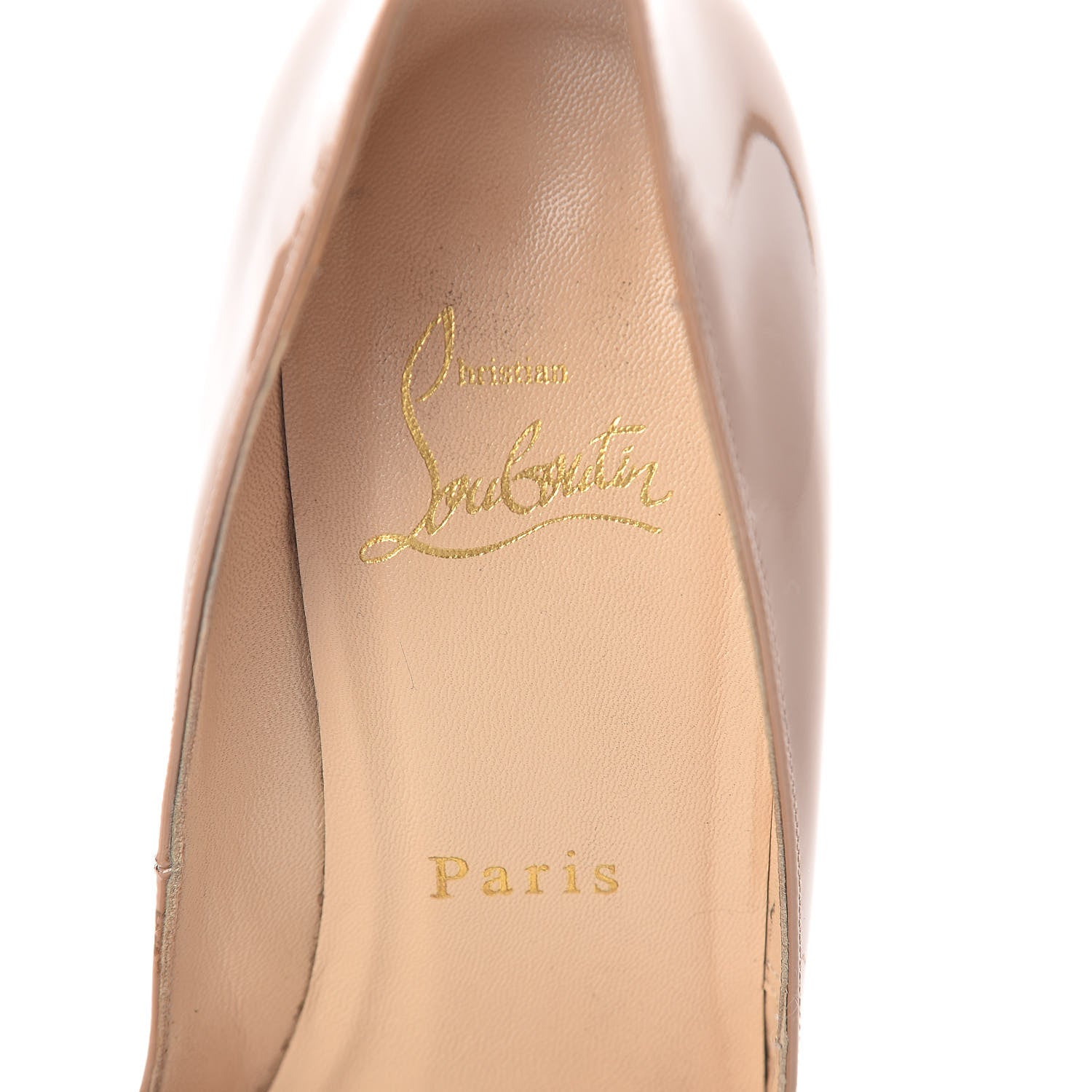 Christian Louboutin Patent Very Prive 120 Pumps 37 Nude 5 of 7