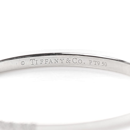 Tiffany Platinum Diamond Lucida Half Circle Wedding Band Ring 52 6 4 of 5