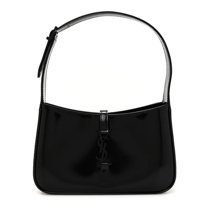 Saint Laurent Patent Le 5 A 7 Monochrome Hobo Black 1 of 10