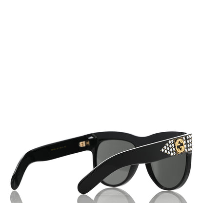 Gucci Acetate Crystal Sunglasses GG0147S Black 4 of 9