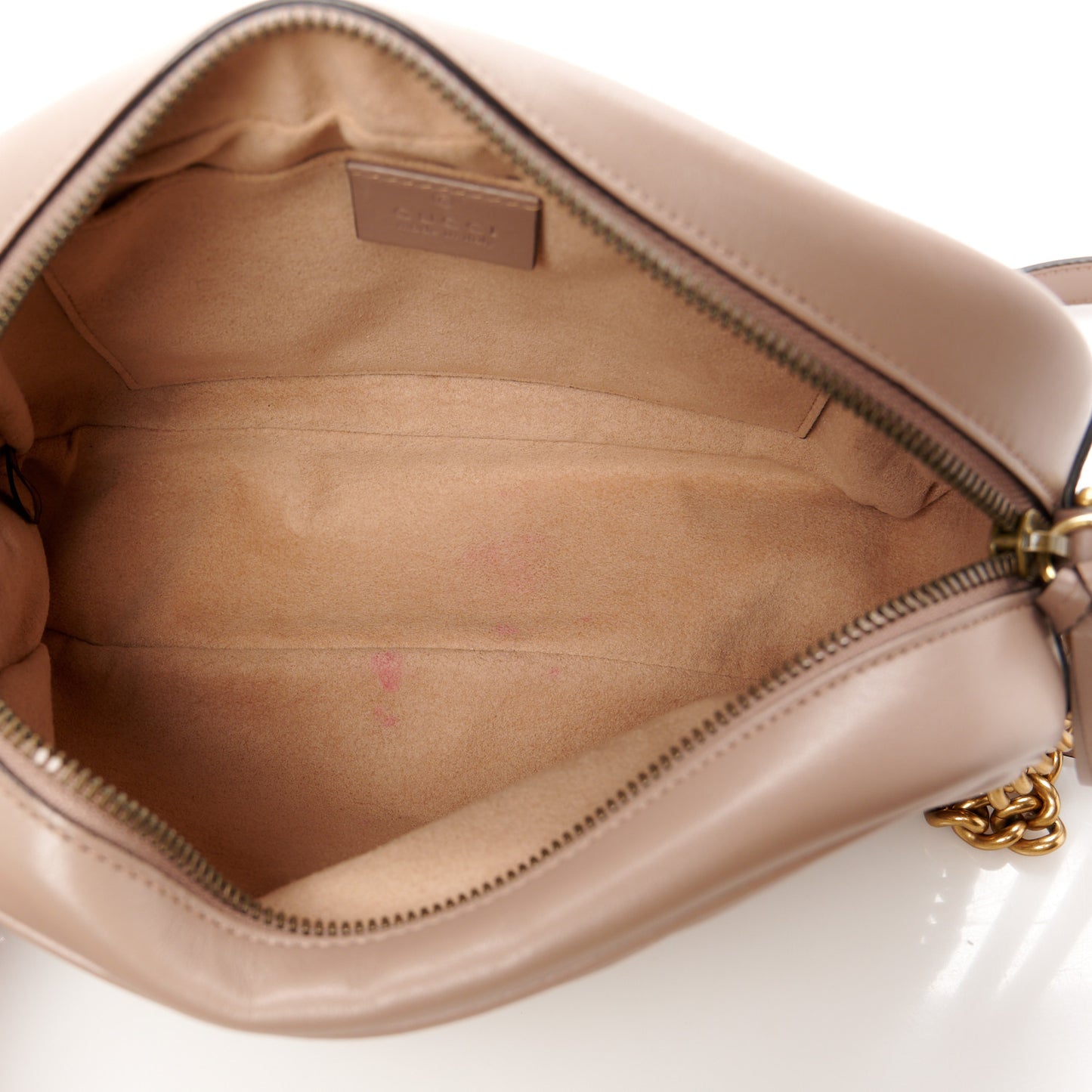 Calfskin Matelasse Small GG Marmont Chain Shoulder Bag Porcelain Rose