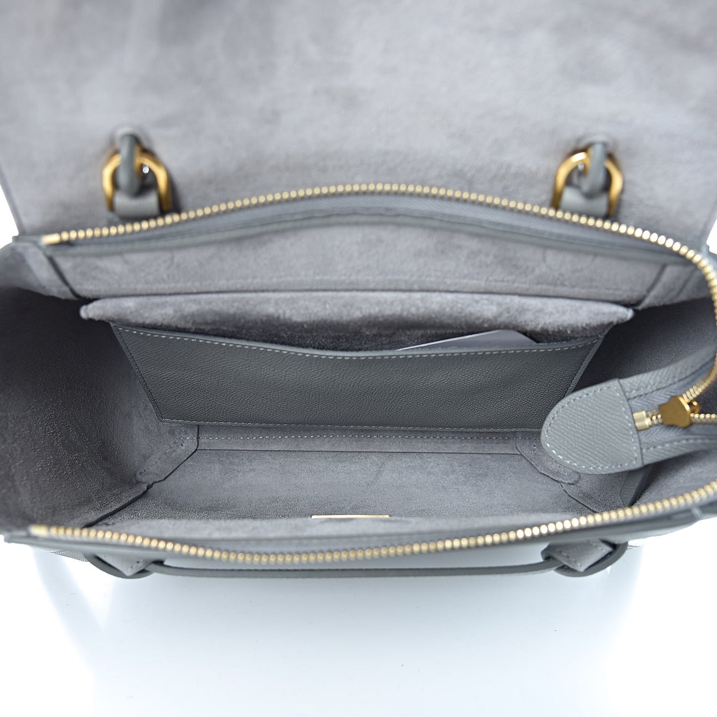 Grained Calfskin Micro Belt Bag Cloud