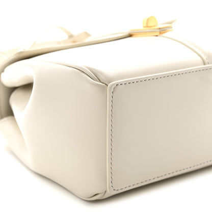 Celine Satinated Calfskin Mini 16 Top Handle Bag White Cotton 8 of 11