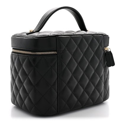 Chanel Caviar Quilted Large Vanity Pouch Black 3 of 7