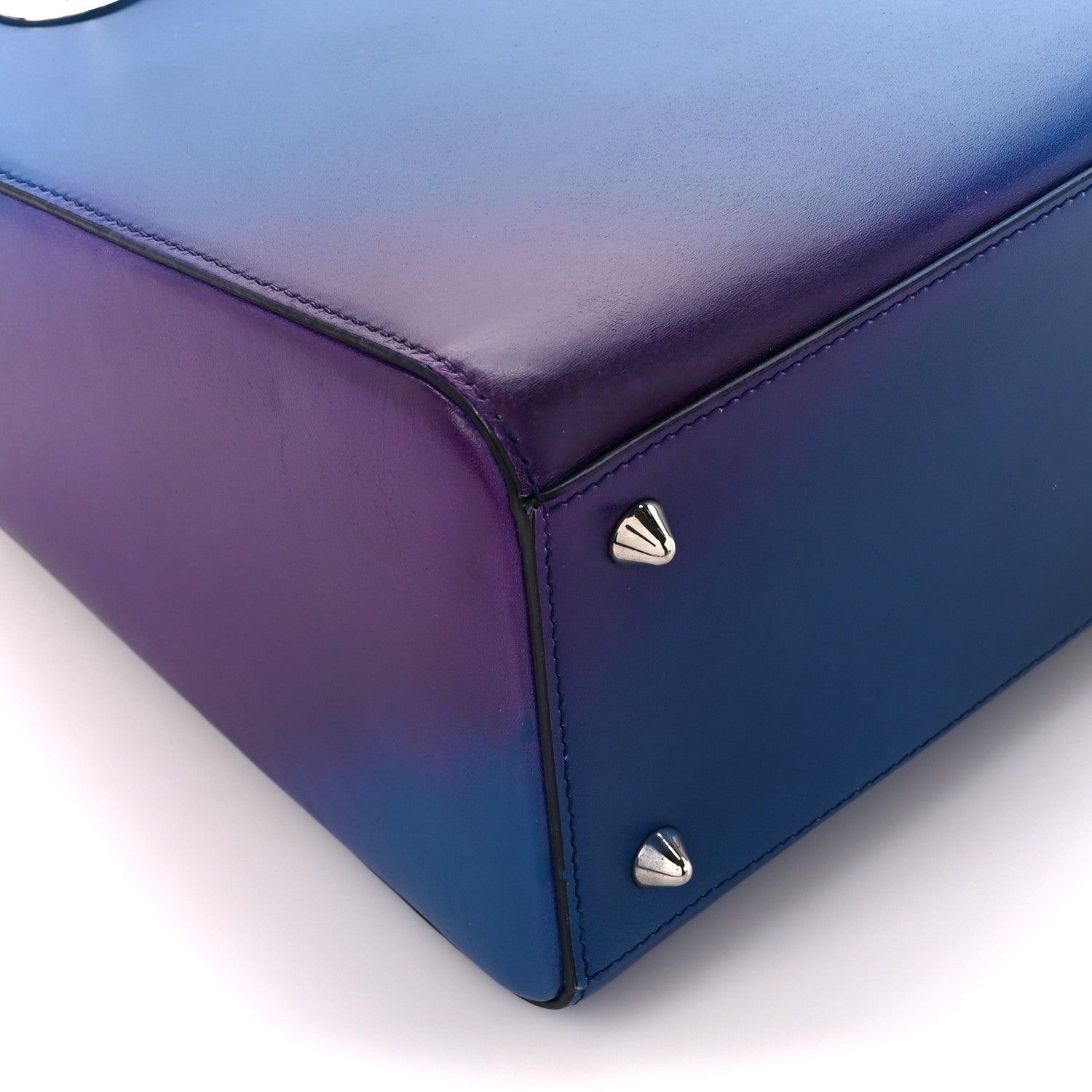 Christian Dior Box Calfskin Gradient Medium Lady Dior Purple Blue Green 9 of 11