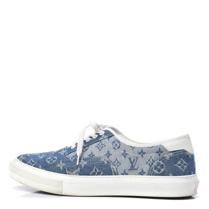 Louis Vuitton Monogram Denim Trocadero Richelieu Sneakers 11 Navy Blue 1 of 15