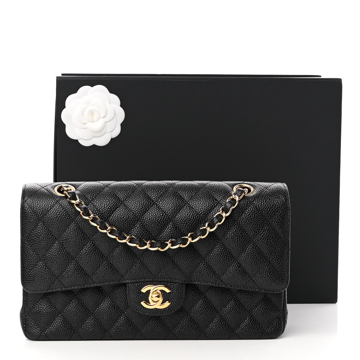 Chanel Caviar Quilted Medium Double Flap Black 11 of 11