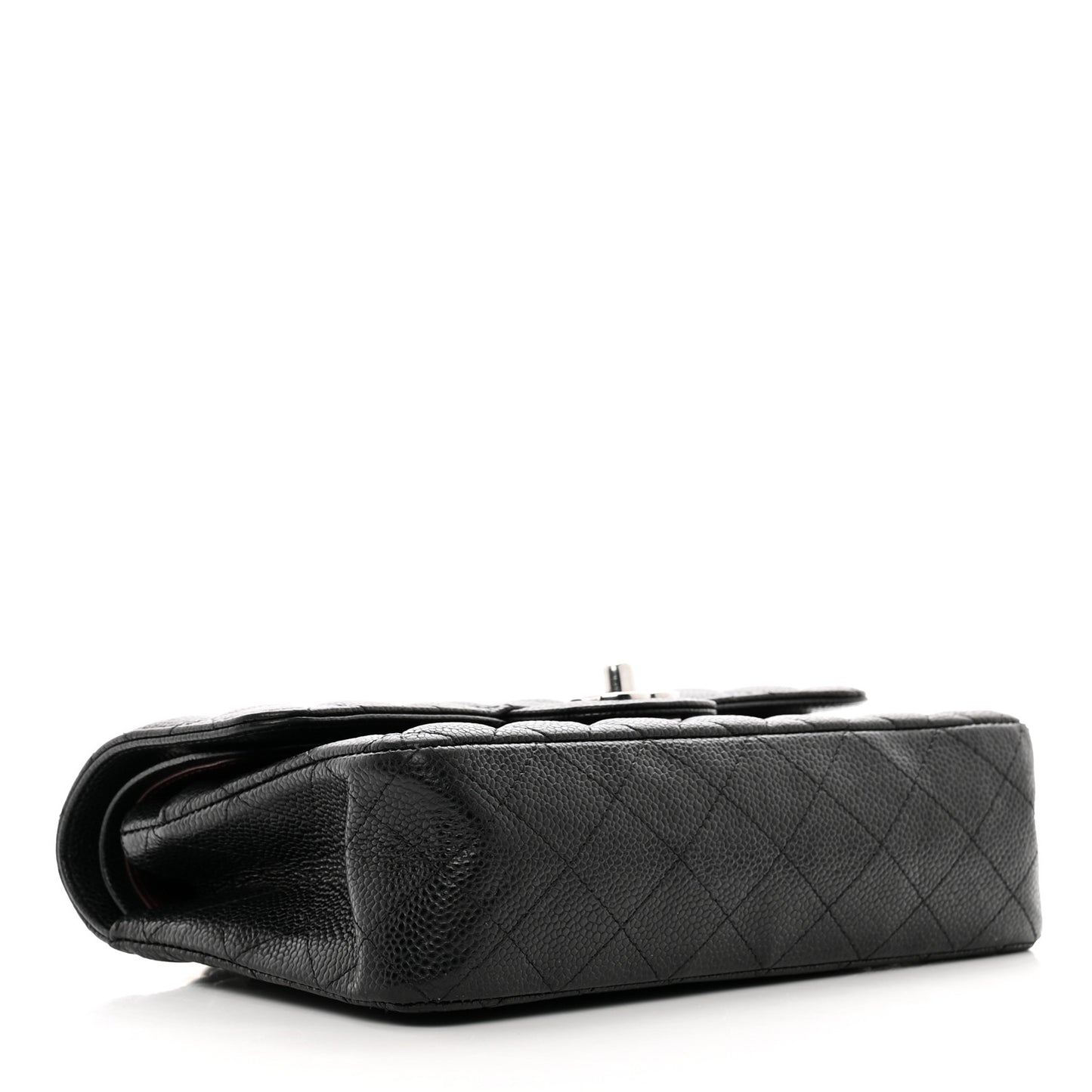 Caviar Quilted Small Double Flap Black