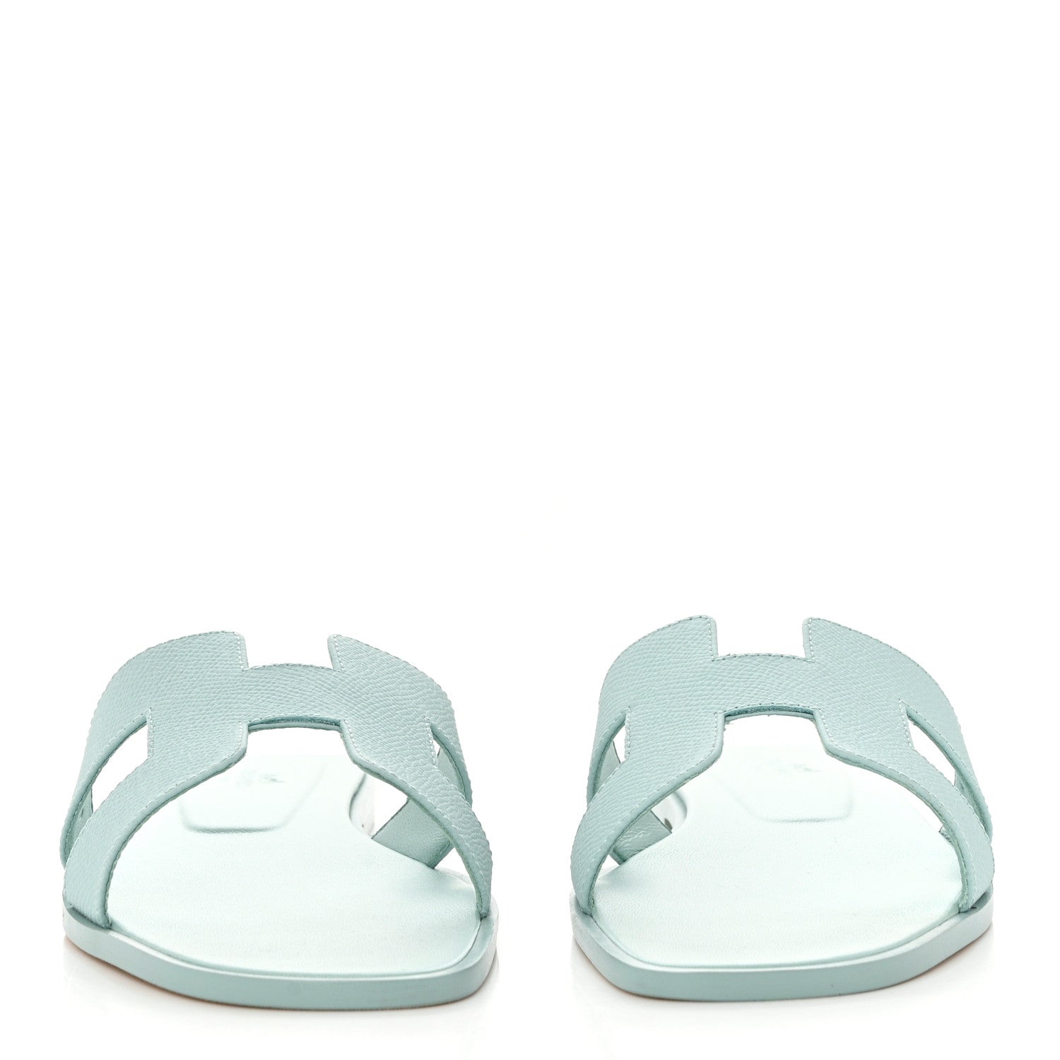 Hermes Epsom Oran Sandals 40 Vert Embrun 2 of 10