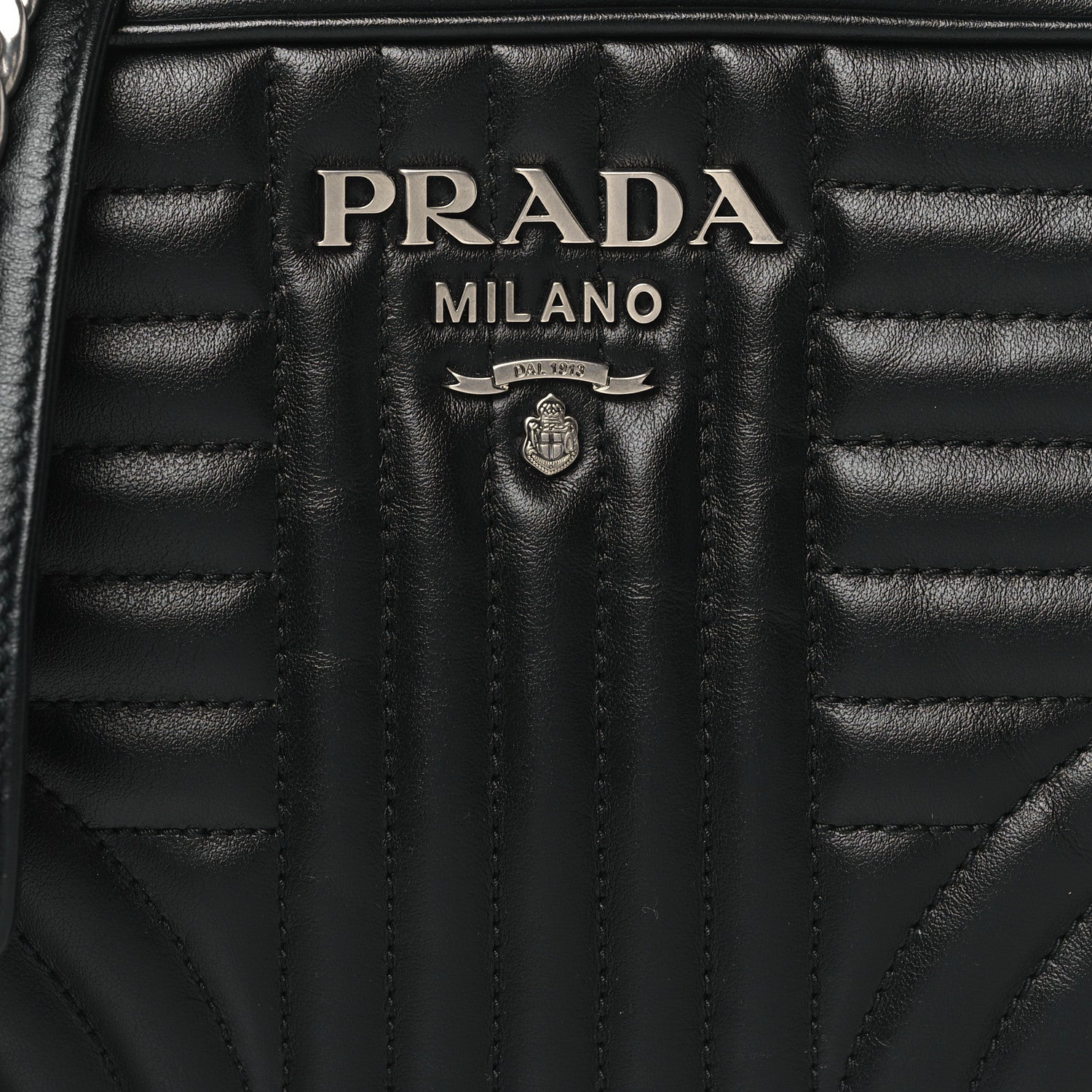 Prada Soft Calfskin Diagramme Camera Bag Black 8 of 10