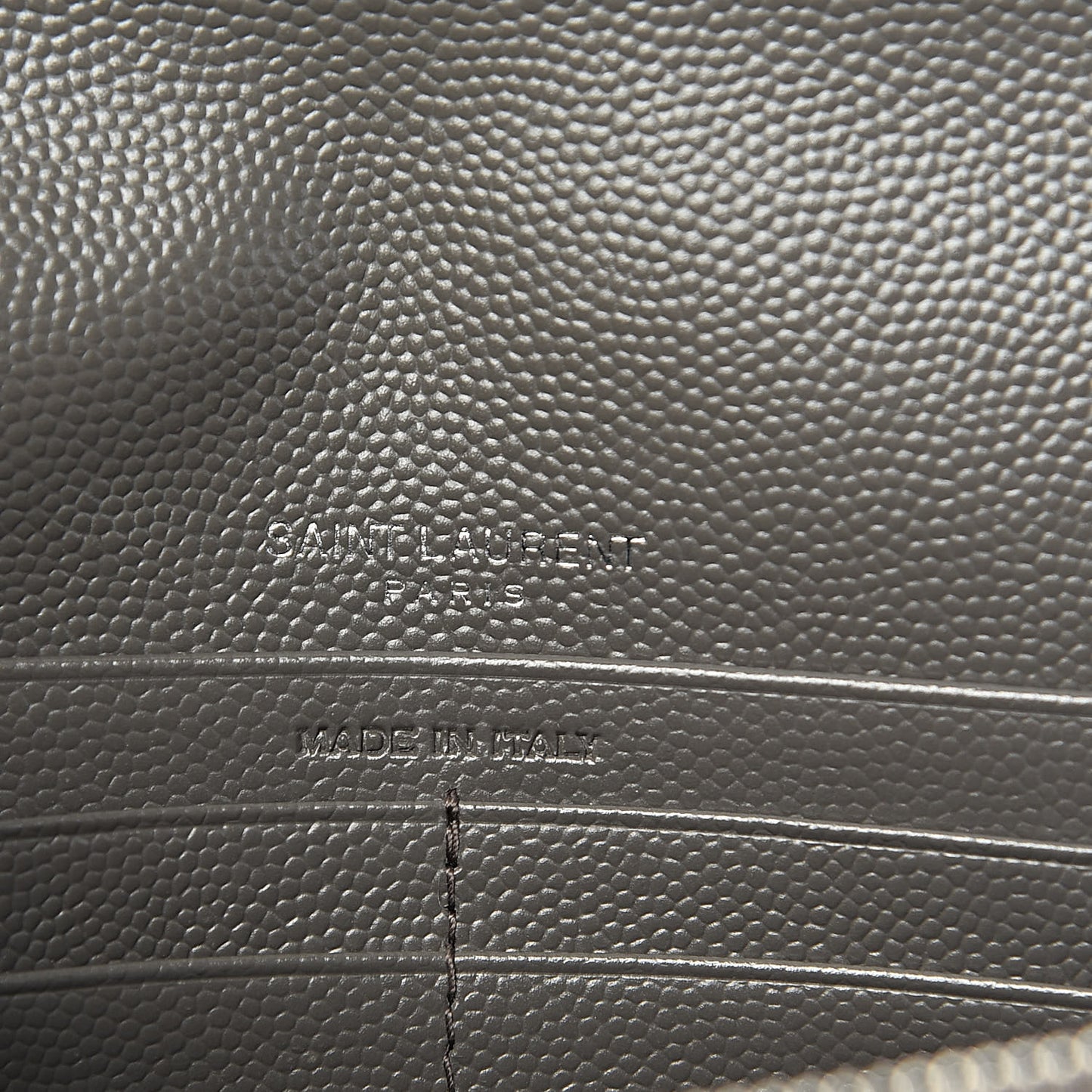 Grain De Poudre Matelasse Chevron Monogram Envelope Chain Wallet Coal